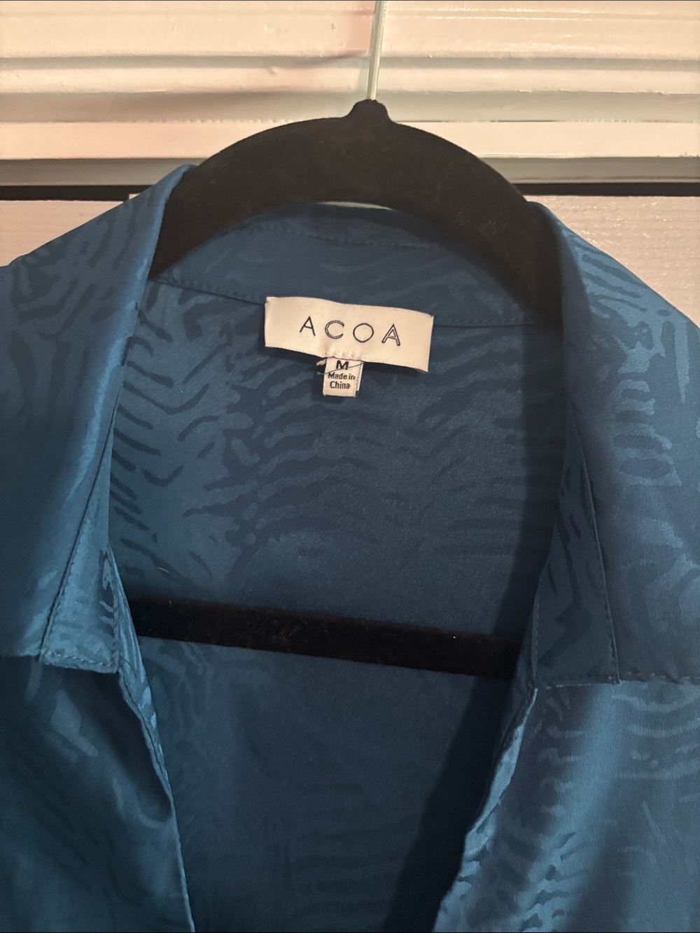 Teal Wrap Long-Sleeve Dress size Medium - Picture 3 of 6